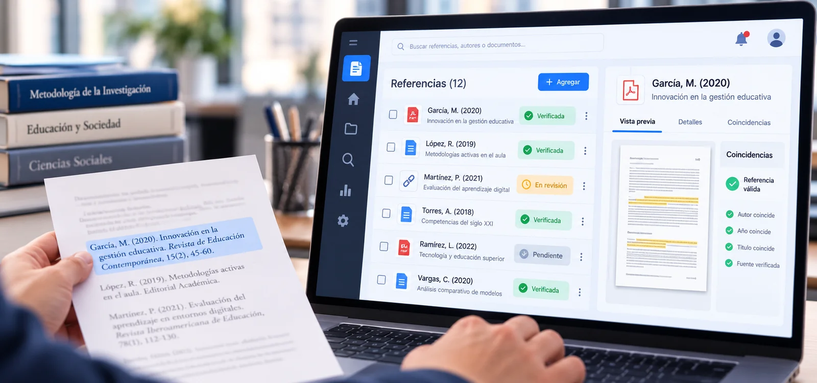 Verificación de referencias bibliográficas en un sistema web