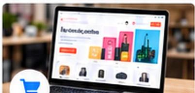 Plataforma de comercio en computadora portátil